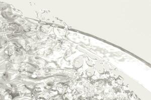 Purity splashing milk with creative shapes, 3d rendering. photo