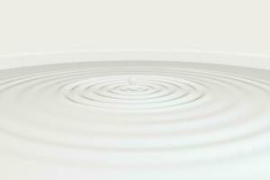 White wave liquid ripples by fluid simulation, 3d rendering photo