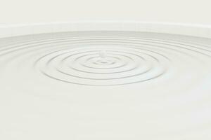 White wave liquid ripples by fluid simulation, 3d rendering photo