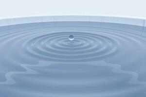 Transparent wave liquid ripples by fluid simulation, 3d rendering photo