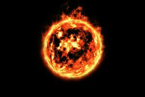 3d rendering, Fireball, flaming fire photo