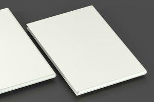 The organized hard cover notebooks, 3d rendering. photo