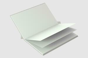 The blank opening notebook background, 3d rendering. photo