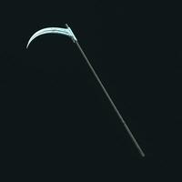 The terrible scythe with dark background, 3d rendering. photo