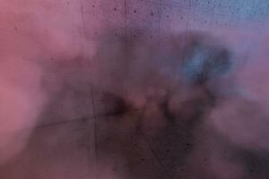 An empty concrete room filled with mist, 3d rendering photo