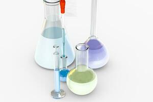3d rendering, Chemical vessels in the laboratory photo