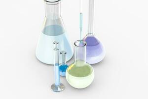 3d rendering, Chemical vessels in the laboratory photo