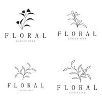 elegante floral y hoja marco. delicado botánico vector ilustración para etiquetas, balnearios, corporativo identidad, y Boda invitaciones