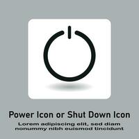 Power icon or Shut down symbol flat icon vector. vector