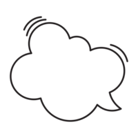 Dialogue Speech Bubble Outline Style aw png