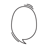 Dialogue Speech Bubble Outline Style ad png