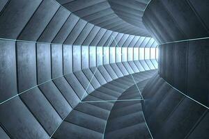 3d rendering, dark science-fiction tunnel, dark background photo