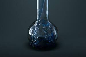 Chemical instruments and reagents in the lab, 3d rendering photo