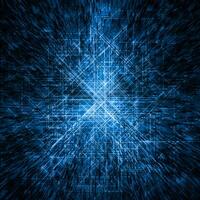 Dark technological background with glowing lines, 3d rendering. photo