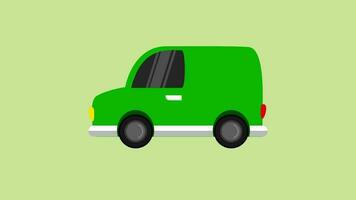 green car cartoon animation. 2d cartoon animation. video