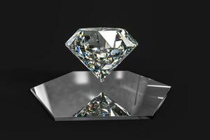 luxury diamond gem, 3d rendering photo