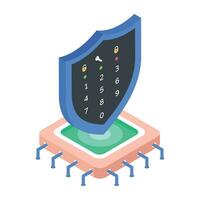 Check out isometric icon of security vector