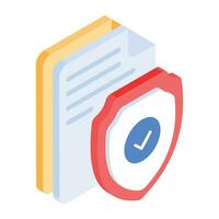 Check out isometric icon of security vector