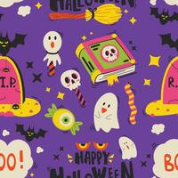 Halloween vector pattern. Endless texture can be used for wallpaper, fill pattern, background.