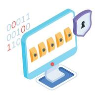 Check out isometric icon of security vector