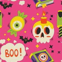 Halloween vector pattern. Endless texture can be used for wallpaper, fill pattern, background.