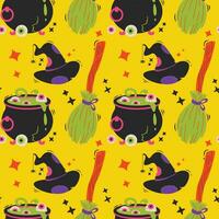 Halloween vector pattern. Endless texture can be used for wallpaper, fill pattern, background.