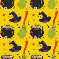 Halloween vector pattern. Endless texture can be used for wallpaper, fill pattern, background.