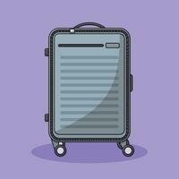 Suitcase Vector Icon Illustration with Outline for Design Element, Clip Art, Web, Landing page, Sticker, Banner. Flat Cartoon Style