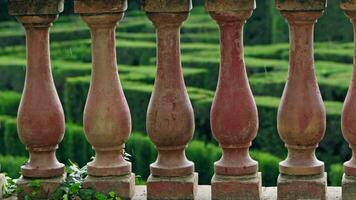 A fence with a lush green field in the background video