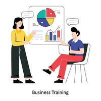 Business Training flat style design vector illustration. stock illustration