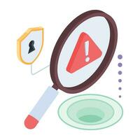 Isometric icon of search error vector