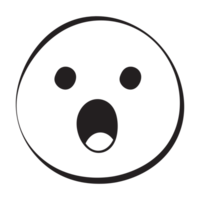 conmocionado grunge emoticones contorno estilo png