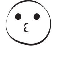 Kiss Grunge Emoticons Outline Style png