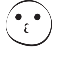 beijo grunge emoticons esboço estilo png