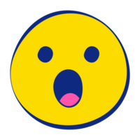 Shocked Grunge Emoticons Fill Style png