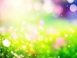 Shining defocused highlights in trees photo