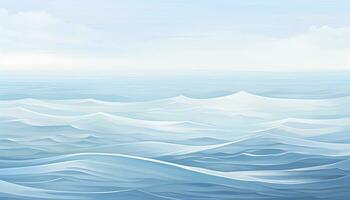 resumen antecedentes. azul agua ola mar línea modelo. azul mar agua. Oceano superficie natural antecedentes. generado ai ilustración. foto