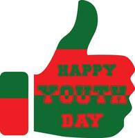happy youth day vector design