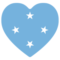 Micronesia flag heart shape. Flag of Micronesia heart shape png