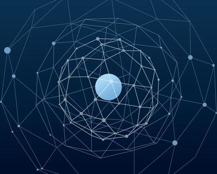 Cobweb background with core inside vector