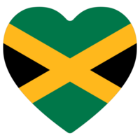 Jamaica bandera corazón forma. bandera de Jamaica corazón forma png