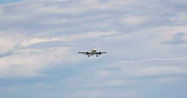 An airplane soaring through the cloud video