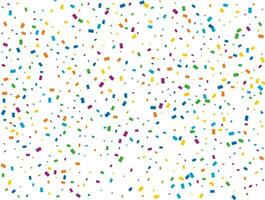 Birthday Rectangular Confetti. Light Rainbow glitter confetti background. Colored festive texture. vector