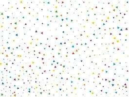 Triangular Rainbow  Confetti. Rainbow glitter confetti background. Vector illustration.