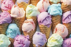 Ice cream background. photo