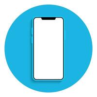 Blue Smartphone Mockup vector