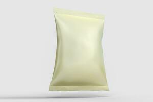 3d rendering, white packing bags with white background photo