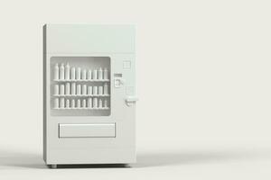 The white model of vending machine with white background, 3d rendering. photo