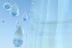 transparent dew background, 3d rendering photo