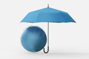 3d rendering, the umbrella with white background photo